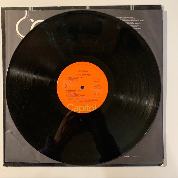 Dr. Hook A Little Bit More 12" Vinyl Record Album LP 1976 Capitol ST-11522 - Picture 6 of 6